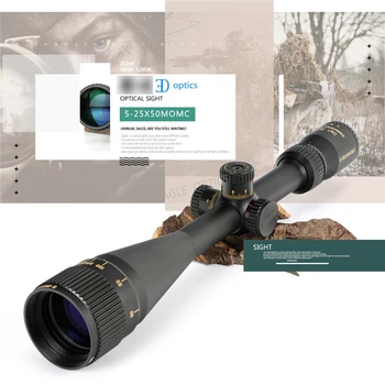 

Tactical 5-25x50AOMC Air Rifle Optics Red Dot Green Sniper Scope Compact Riflescopes Hunting Scopes With 20mm/11mm Rail Mounts