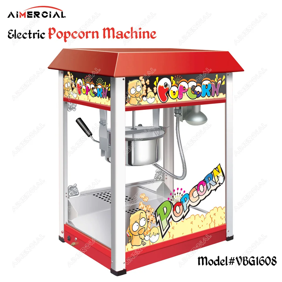 

VBG1608 electric commercial popcorn machine stainless steel popcorn maker showcase