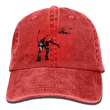 Красная Джинсовая Шляпа динозавра регулируемая Женская Бейсболка для папы