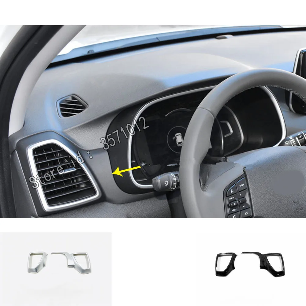 

Car Body ABS Cover Garnish Detector Trim Front Air Condition Meter Outlet Vent 2pcs For LHD Hyundai Tucson 2019 2020