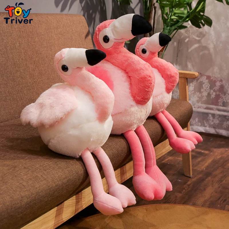 1pc Kawaii Flamingos Flamingo Wildlife Bird Plush Toy Stuffed Animal Doll Baby Kids Girl Birthday Gift 3
