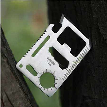 

Multi-functional Stainless Steel Saber Card Versatile jiu sheng ka Outdoor Camping Tool Card ka pian dao