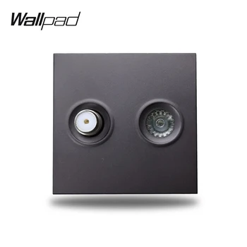

Wallpad S6 Black White Antenna Satellite TV Co-Axial Aeria Connection Wall Wiring Outlet Socket Modular DIY Free Combination
