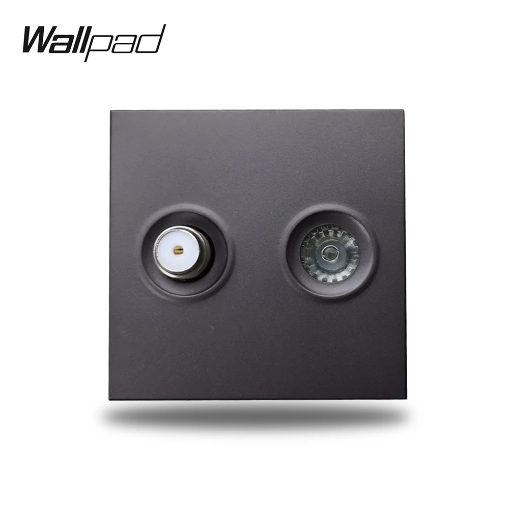 Wallpad S6 черно белая антенна Спутниковое ТВ коосевое подключение Aeria настенная