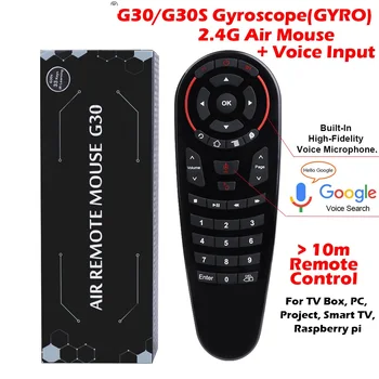

G30 S 33 keys IR learning remote control 2.4g air mouse wireless voice air mouse Gyro Sensing Smart remote to Game tv box