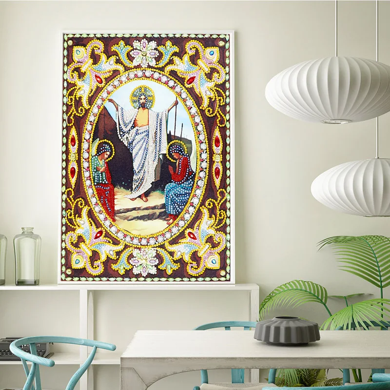 DIY 5D Diamond Painting Icon Diamond Embroidery Mosaic Big Bead Pearl Crystal Stone Sale Orthodox Classic Style (10)