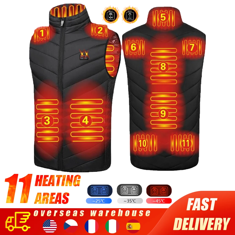 11 Areas Heated Jacket Men Women 2021 New Winter Usb Electric Heating