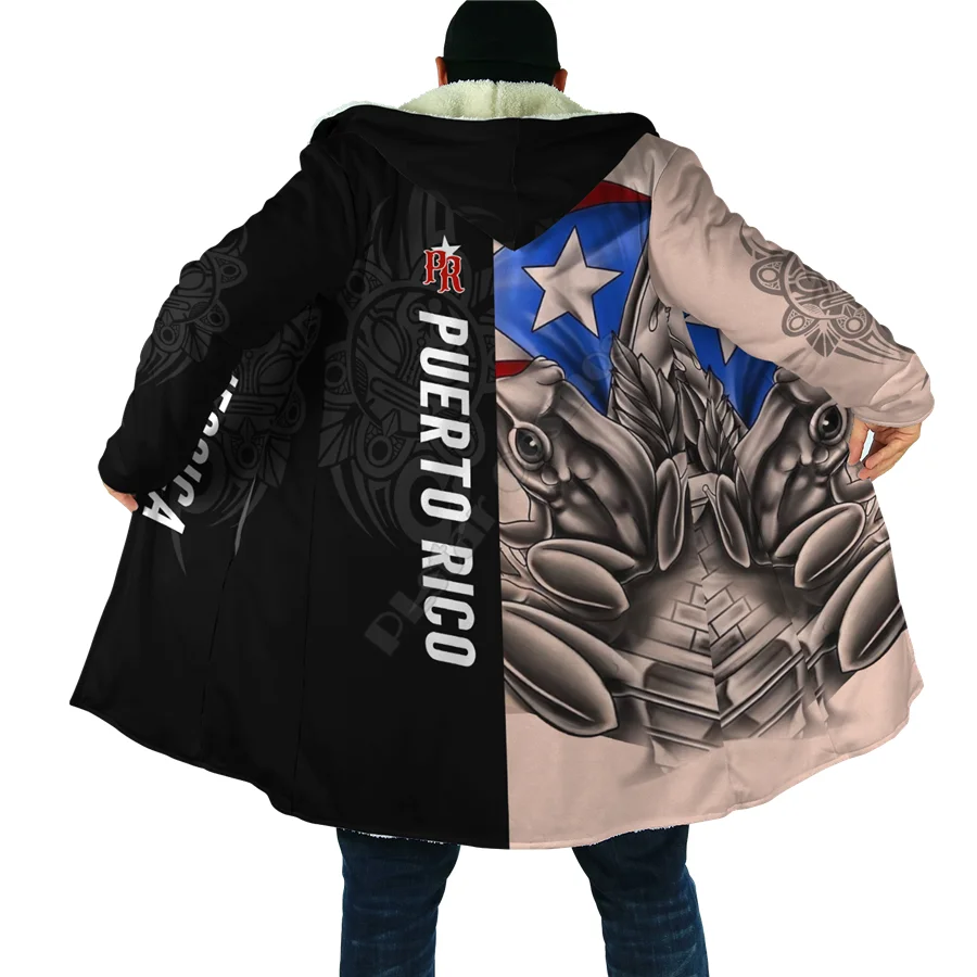 Common Coqu Puerto Rico Cloak 3D All Over Printed Hoodie Cloak for Men Women Winter Fleece Wind Breaker Warm Hood Cloak winter men for women hooded cloak love king rooster 3d all over printed unisex cloak fleece wind breaker warm hood cloak