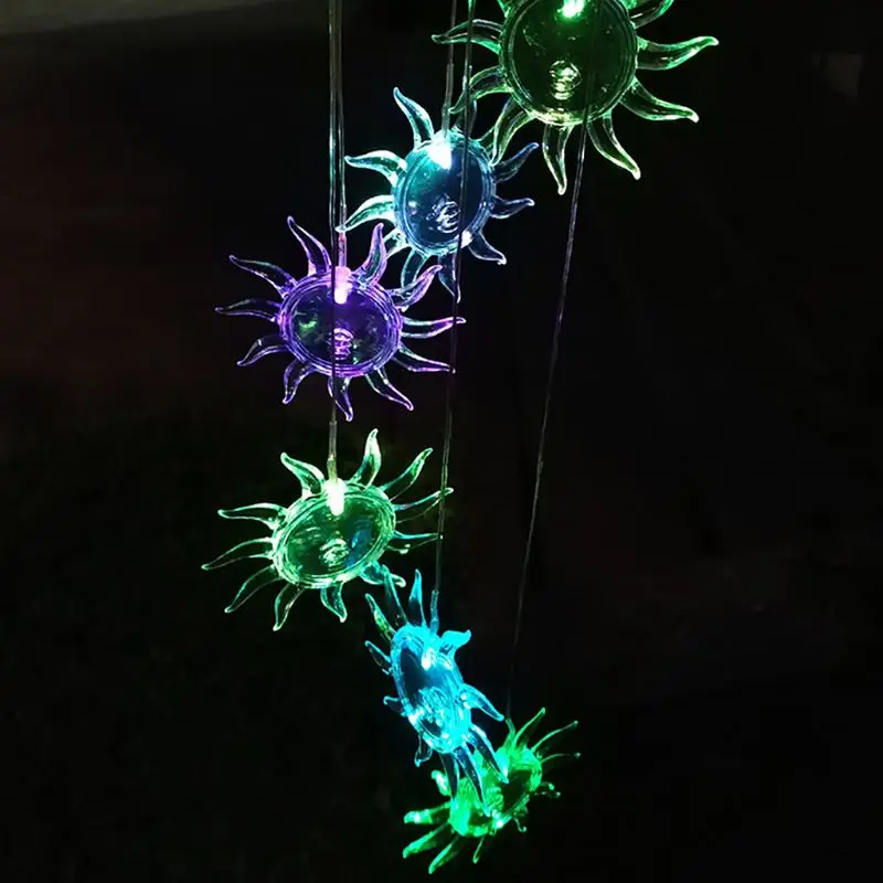 Солнечный ветряной светильник с музыкой светодиодный садовый подвесной Спиннер лампа Изменение цвета Газон Двор украшение дома