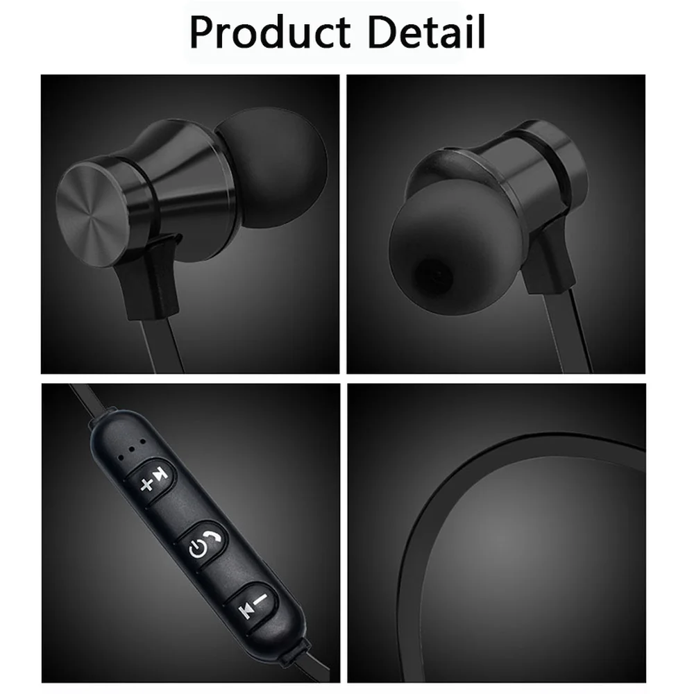 Беспроводные магнитные Bluetooth наушники Rovtop Спортивная гарнитура для бега iPhone 6 6S 8X7