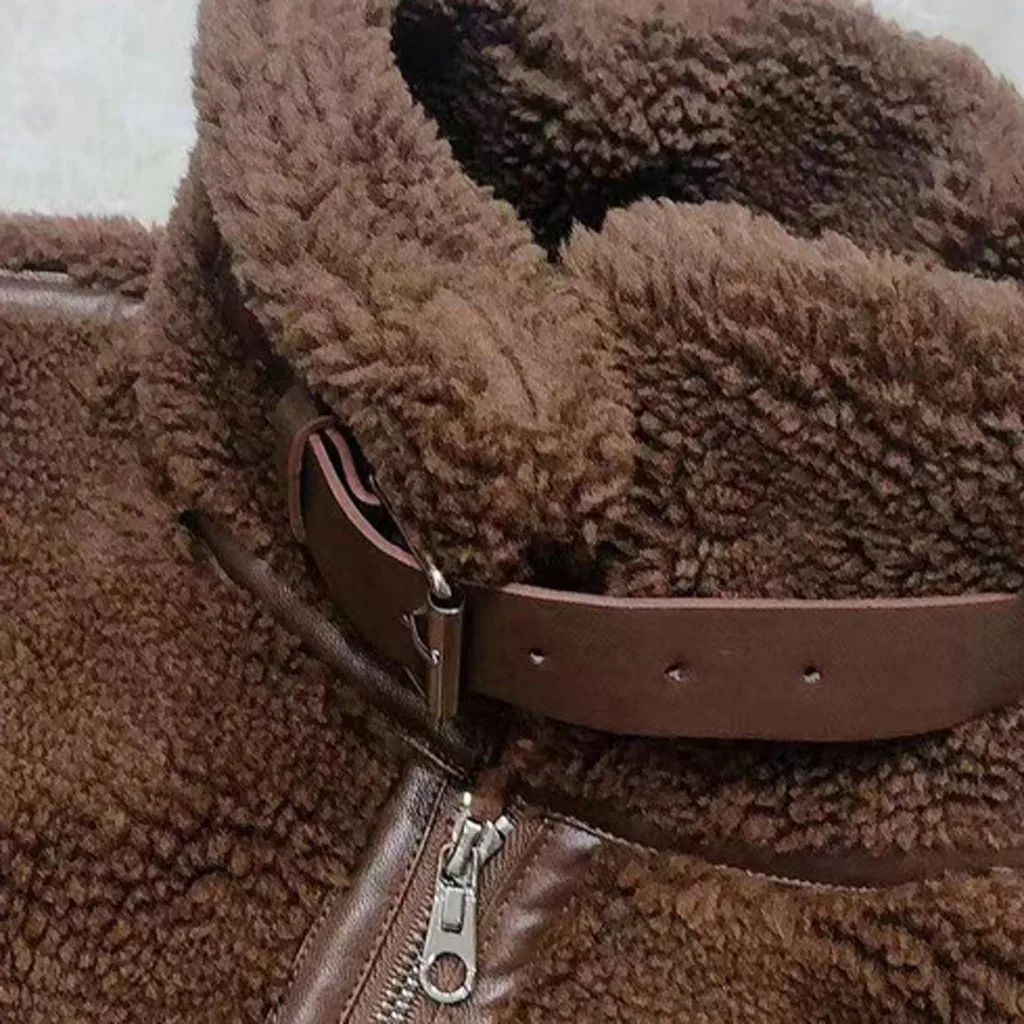 Женские куртки с карманами на молнии, модные однотонные куртки с высоким воротником, свободные куртки с карманами на молнии, винтажные куртки