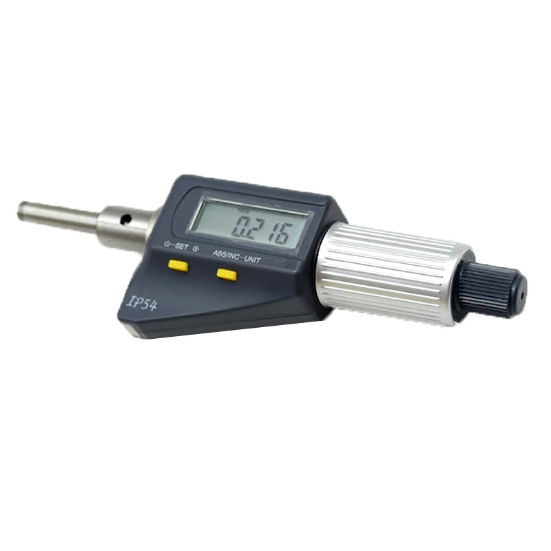 XIBEI 전자 마이크로미터 헤드 0-50 정확도 0.001mm 플랫 측정 도구 유형 스레드 널링 조정 손잡이 마이크로미터 헤드