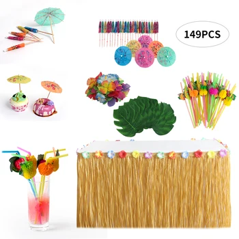 

149pcs/set Hawaiian Party Decorations Artificial Palm Leaves Summer Tropical Themed Party Wedding Decoration Supplies