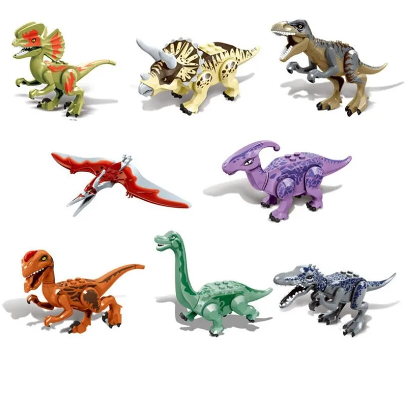 

New Jurassic World Park Dinosaur Animal Baryonyx Triceratop Tyrannosaurus Rex Figures Building Blocks Toy For Children Gifts