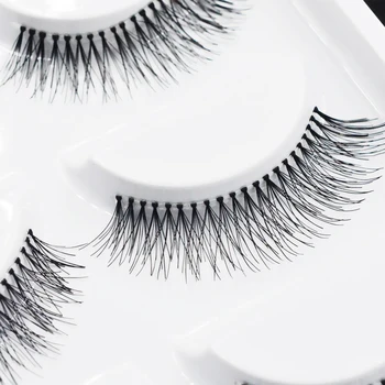 

5 Pairs Natural Black Long Sparse Cross False Eyelashes Fake Eye Lashes Extensions Makeup Tool