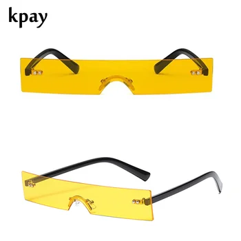 

2020 Small Frame Square Sunglasses Women Men High Quality Sun glasses Ocean Yellow Lens Gafas Eyewear