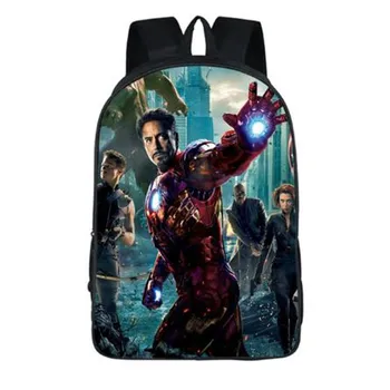 

16 Inch Hulk Iron Man Children School Bags Orthopedic Backpack Kids School Boys Girls Mochila Catoon Bags