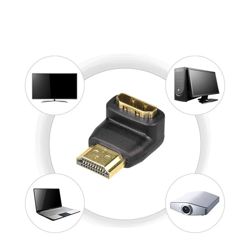 

HDMI Adapter 270 90 Degree Right Angle Male to Female Cable Converter 4K HDMI Extender for PS4 HDTV HDMI Connector