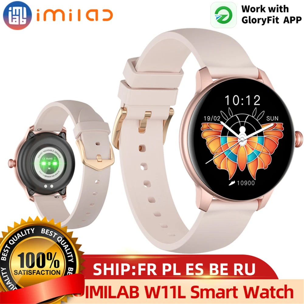 IMILAB reloj inteligente W11L para mujer, pulsera con Monitor de sueño,  podómetro, ritmo cardíaco, SpO2, IP68, rastreador de actividad deportiva,  regalo|Relojes inteligentes| - AliExpress