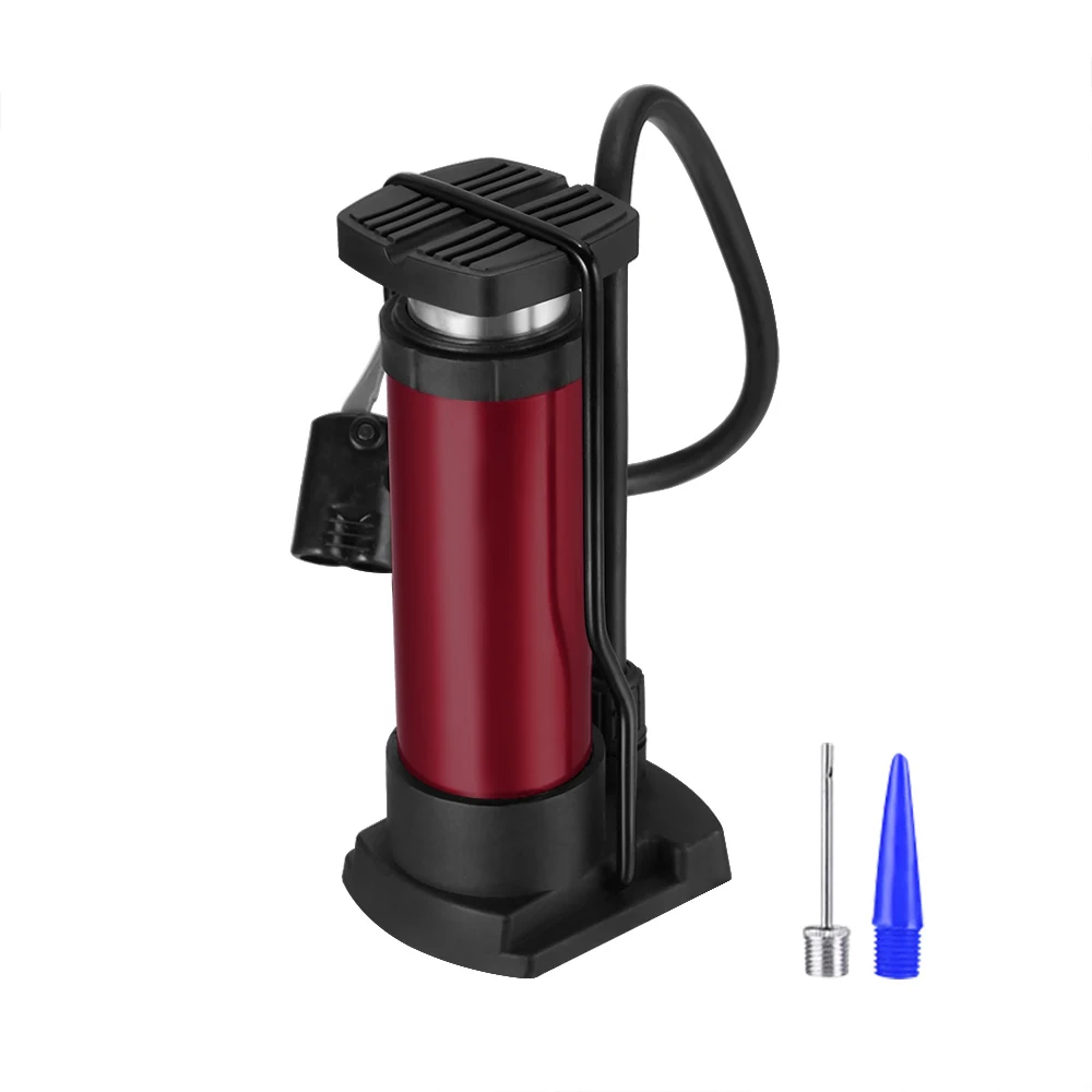 Red Bicycle Pump Ножной насос для велосипеда, велосипедный насос, портативный, высокое давление, противоскользящая педаль горного велосипеда, дорожный велосипед, шины, воздушные насосы, велосипедный насос - Цвет: Red Bicycle Pump