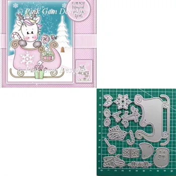 

Merry Christmas Unicorn Cutting Dies 2019 Die Cut In Scrapbooking Die Cutting Embossing