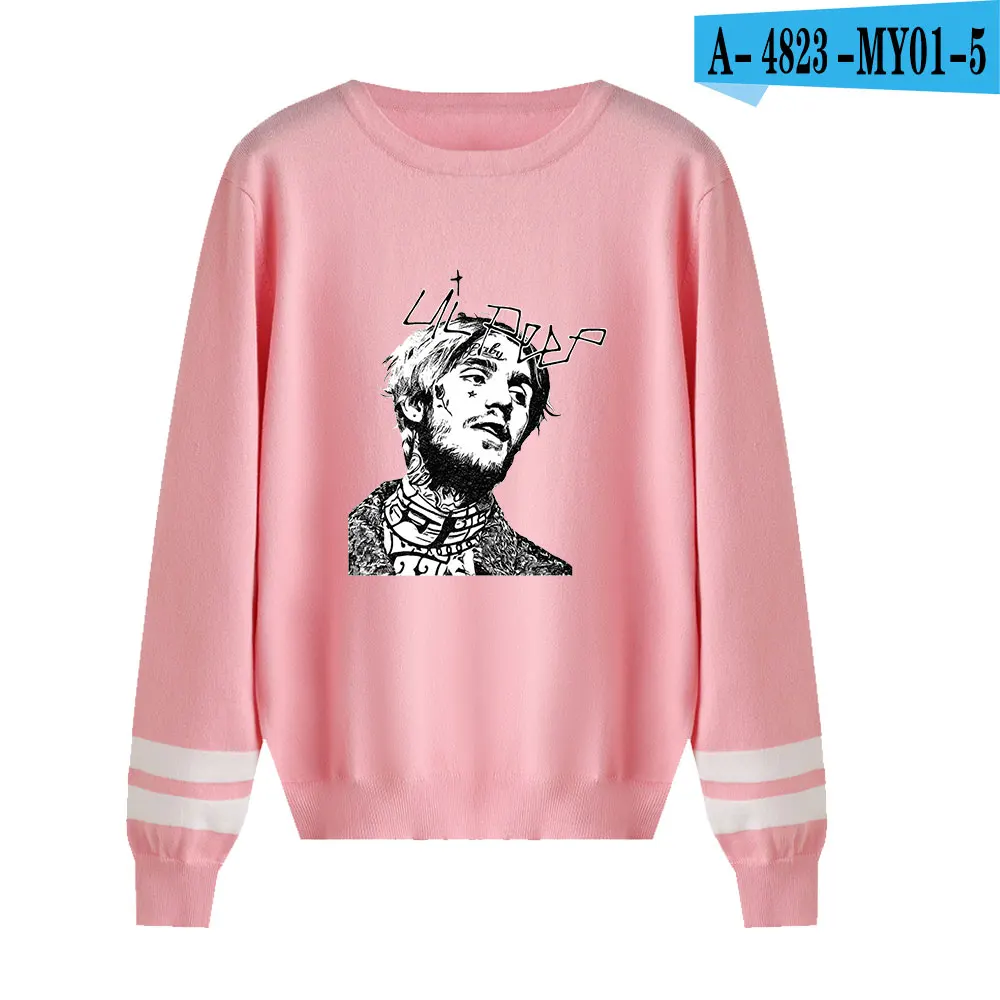 Свитер для влюбленных Lil Открытый свитер осень вязаный свитер с круглым вырезом модный качественный пуловер с принтом длинный рукав женский свитер - Цвет: pink