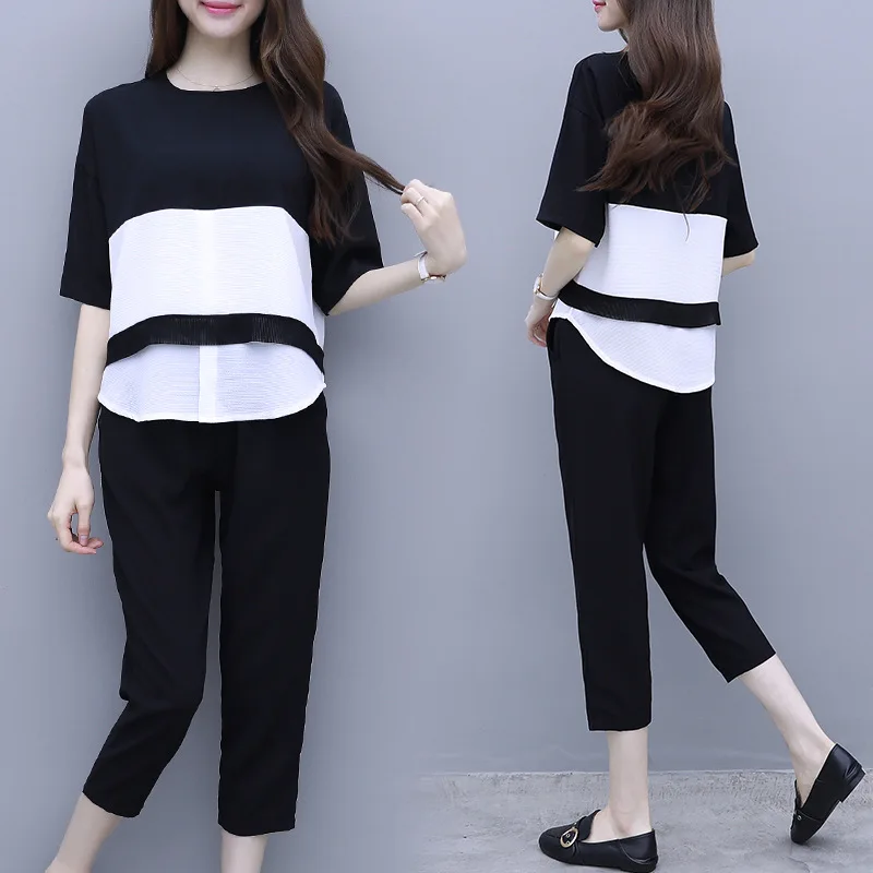

2019 Spring And Summer New Style Korean-style WOMEN'S Wear Loose-Fit Slimming Fashion WOMEN'S Suit Very Fairy France Non-mainstr