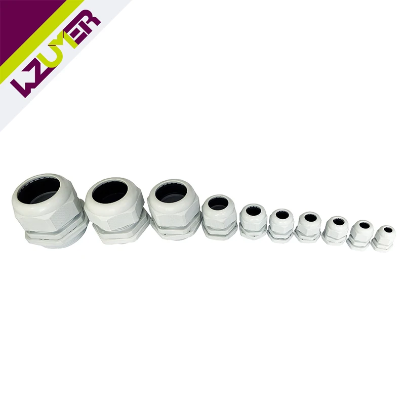 10 Pcs Plastic Waterproof Adjustable 2-12mm Cable Gland Joints, M8, M10, M12, M16, M18, M20, UL
