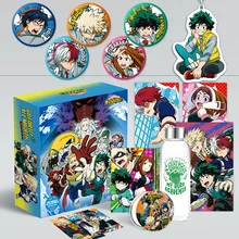 1 шт. аниме My Hero Academy Забавный набор чашка для воды открытка стикер с изображением Роскошная Подарочная коробка аниме вокруг