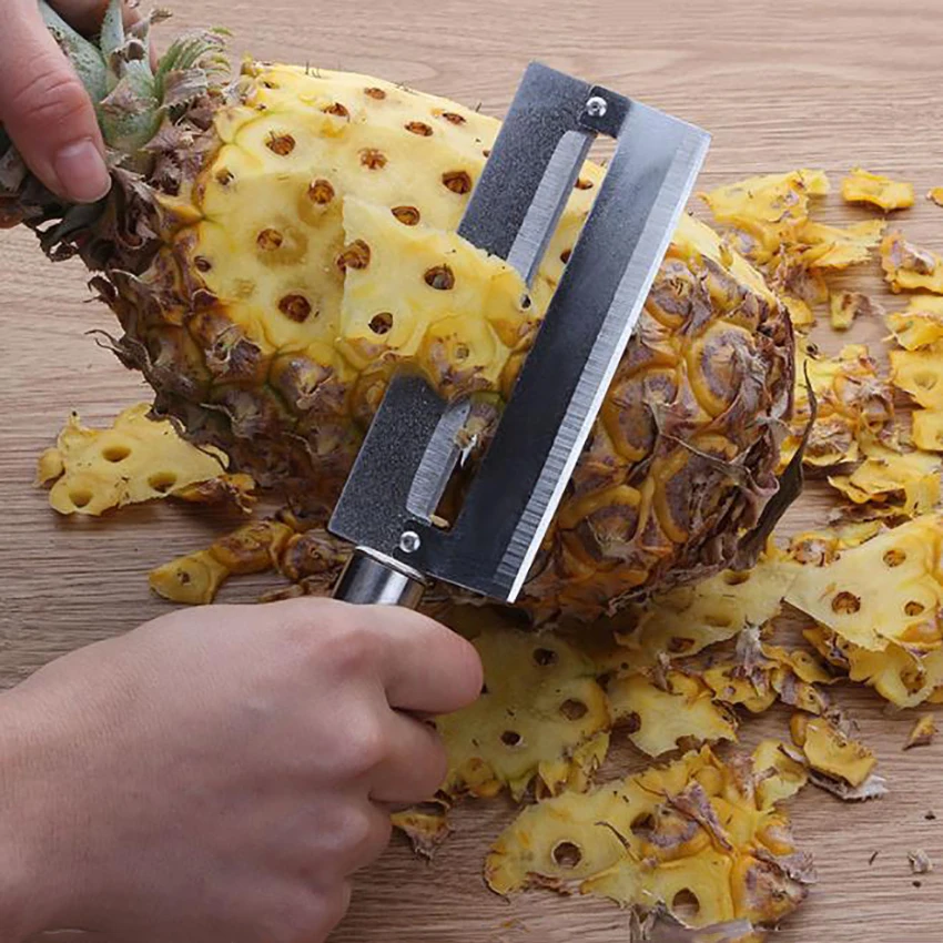 1 шт., простые прочные практичные Кухонные гаджеты из нержавеющей стали, нож для чистки ананаса, нож, ручной острый нож для сахарного тростника, домашний резак