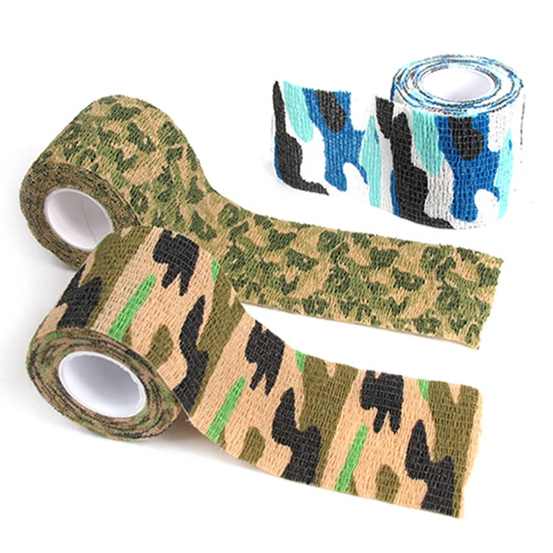 

4.5m Natural Latex Retractable Outdoor Hunt Disguise Elastoplast Camouflage Tape Outdoor Hunting Camouflage Tape For Tree Stands