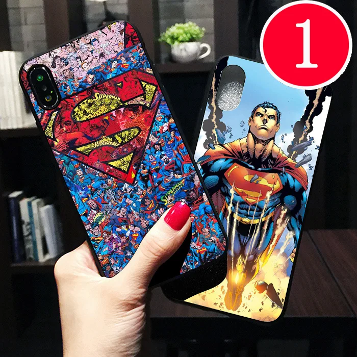 

Patterned Superman Logo Cover Case for iPhone 5 5S SE 6 6S 7 8 Plus 10 X XS Max XR Samsung Galaxy S8 S9 Plus Note 8 9