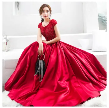 

New arrival Party Elegant Evening Dresses Prom Dress Lace See Through Back Robe De Soiree sleeveless A-line
