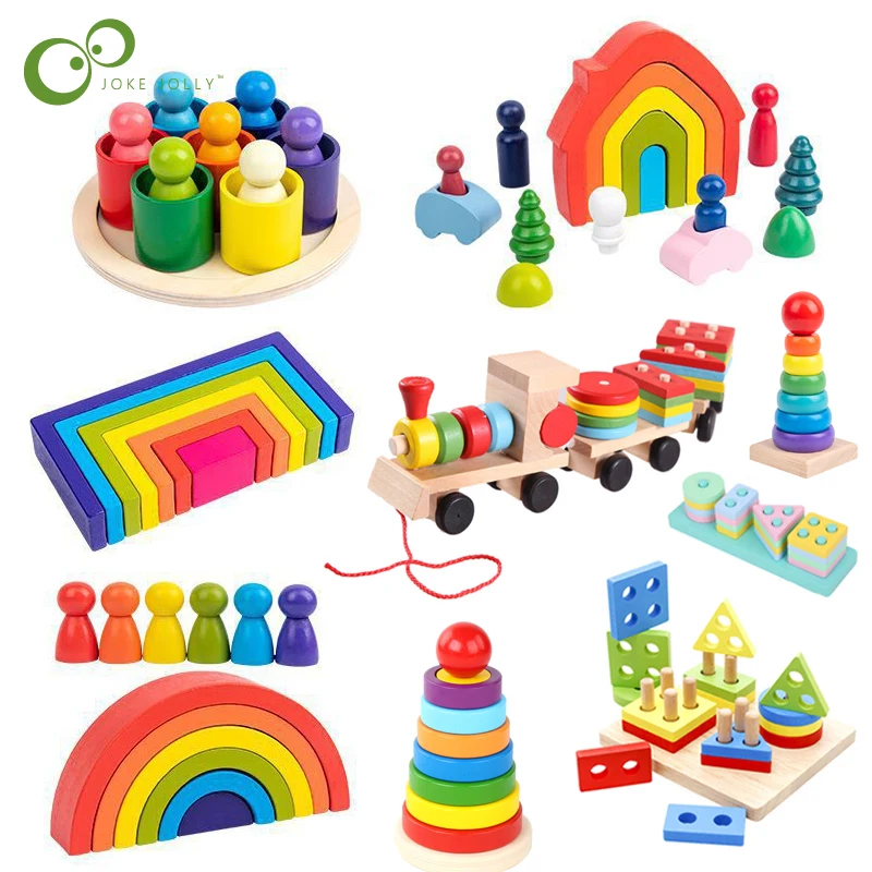 Toys Toys & Games Rainbow stacker Rainbow Stacking Toy Wooden rainbow