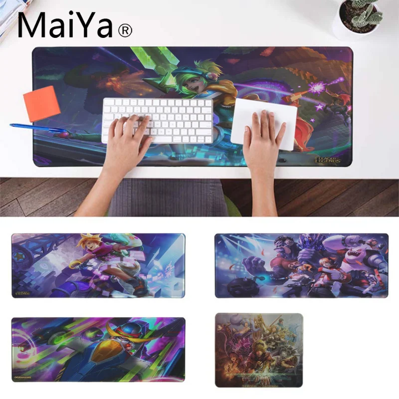 MaiYa Arcade Ezreal League of legends резиновый коврик для мыши большая акция большой игровой коврик для мыши клавиатуры коврик