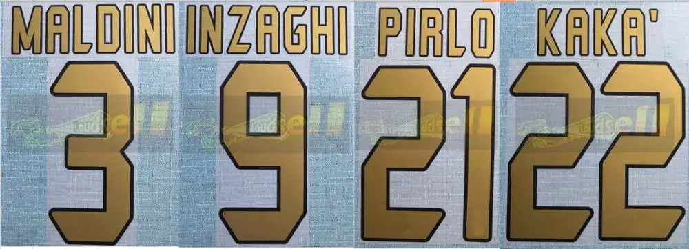 

2005-2007 home MALDINI INZAGHI PIRLO KAKA nameset patch badge