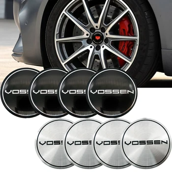 

for Vossen Rim Sticker for Volkswagen Honda Audi Mercedes W210 W212 W203 Dodge Charger Lexus Automobiles Wheel Hub Emblem Caps