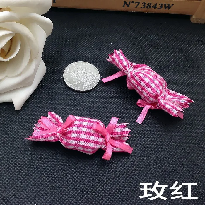 Новые DIY Детские аксессуары для волос, аксессуары для одежды, аксессуары для волос, милые клетчатые украшения для конфет