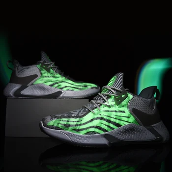 

2019 new summer casual fashion ultralight luminous flying weaving zapatos de hombre breathable 39-44 men's shoes sports sneakers