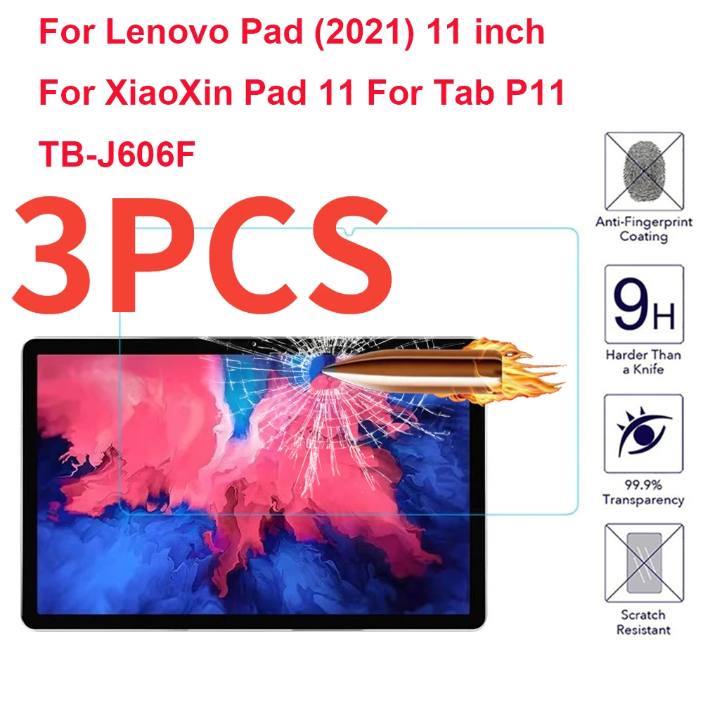 Закаленное стекло для Lenovo Pad (2021) 11 дюймов XiaoXin Tab P11 TB-J606F 3 шт. | Компьютеры и офис