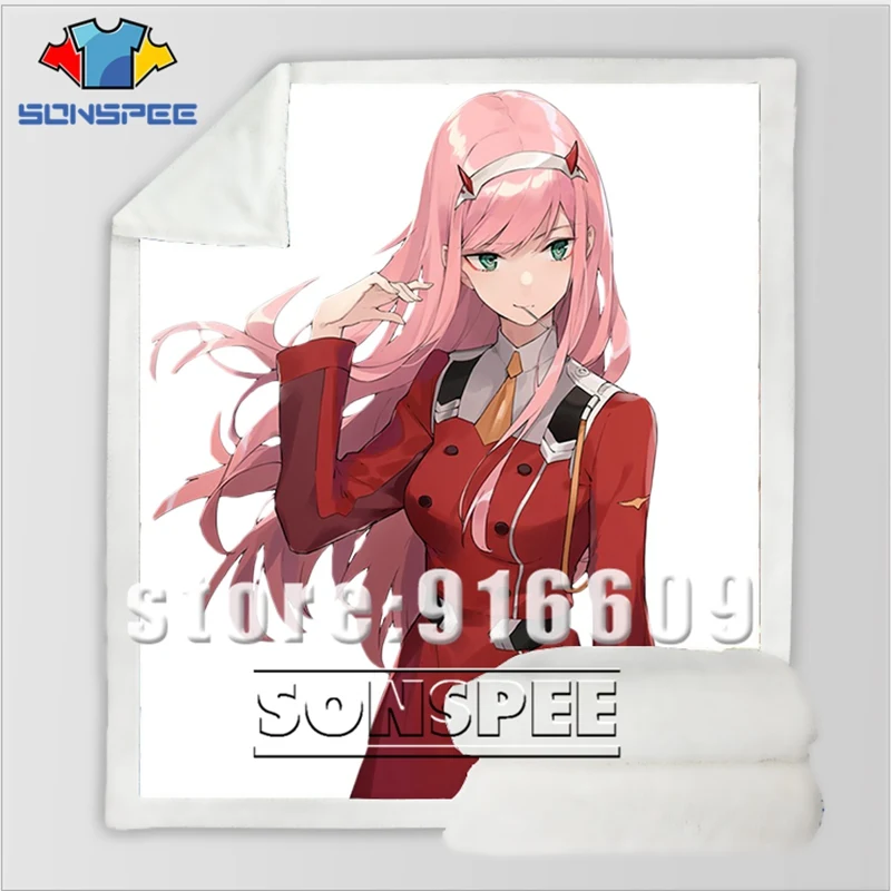 17 DARLING in the FRANXX Zero Диван Постельные принадлежности бархат узорчатый офис Harajuku зимнее теплое Покрывало Постельное белье путешествия одеяло Стёганое одеяло - Цвет: 17