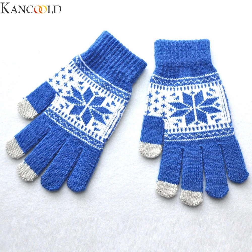 KANCOOLD, модные, мужские, женские, Winte, текстовые, кепки, активный, для смартфона, вязанные, мягкие, экранные перчатки, Новое поступление, вечерние, сексуальные, нарядные перчатки