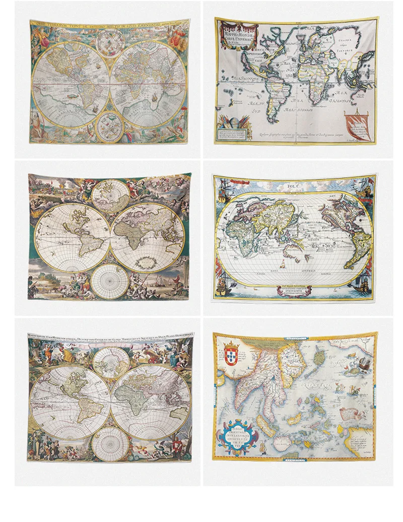 Hot Selling Online Celebrity Home Bedroom Background Cloth Creative Hanging Cloth Map Sofa Tapestry Customizable