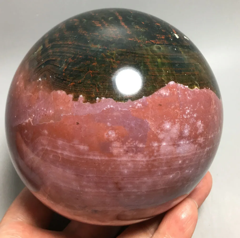 

1974g High quality Natural quartz crystal polishing production of beautiful reiki ocean jasper ball