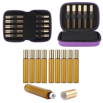 

10 Slot Essential Oils Bottle Case Protect for 5ML/10ML Rollers Bottle Storage Bag Travel Carrying Organizer Holder