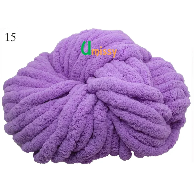 1 шт. 250 г супер толстая пряжа для вязания цветной краситель шарф ручной вязки кашемировая пряжа для гигантского шерстяного одеяла - Цвет: 15