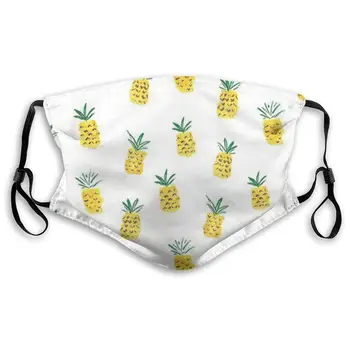 

LAURA FERGUSON Half Face Mask with Filter Unisex Tactical Winter Face Cover for Skiing Pineapple