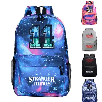 

Stranger things Children Kid's School Bag Toys Anime America TV STRANGER THINGS Children Boy Backpack Christmas Gift Toys
