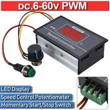 PWM Adjustable Variable Stepless Governor Regulator Start Stop Switch DC 12V 24V 36V 48V 30A Motor Speed Controller 15KHz 6-60V 5pcs cm6800 cm6800tx cm6800txip dip16 low start up current pfc pwm controller combo