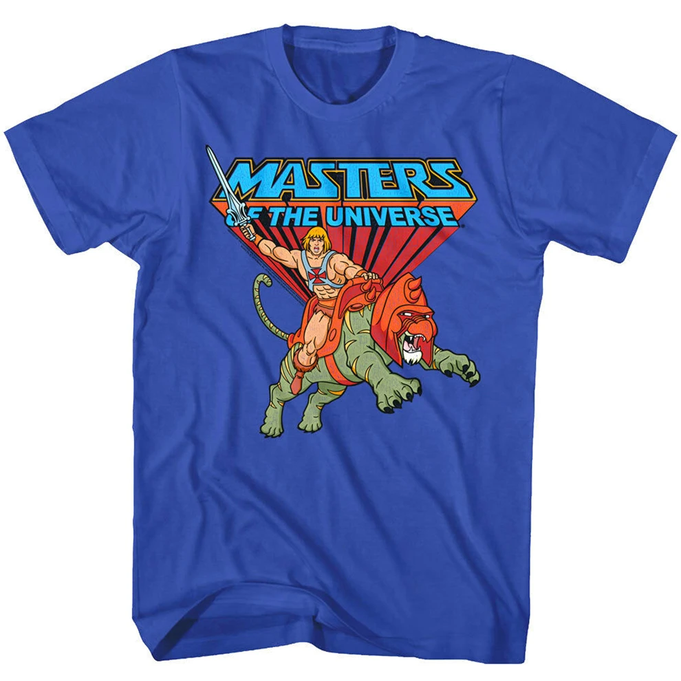 

Masters Of The Universe He-Man Riding On Battle Cat Men'S T Shirt Cringer Sword Retro Tee Shirt